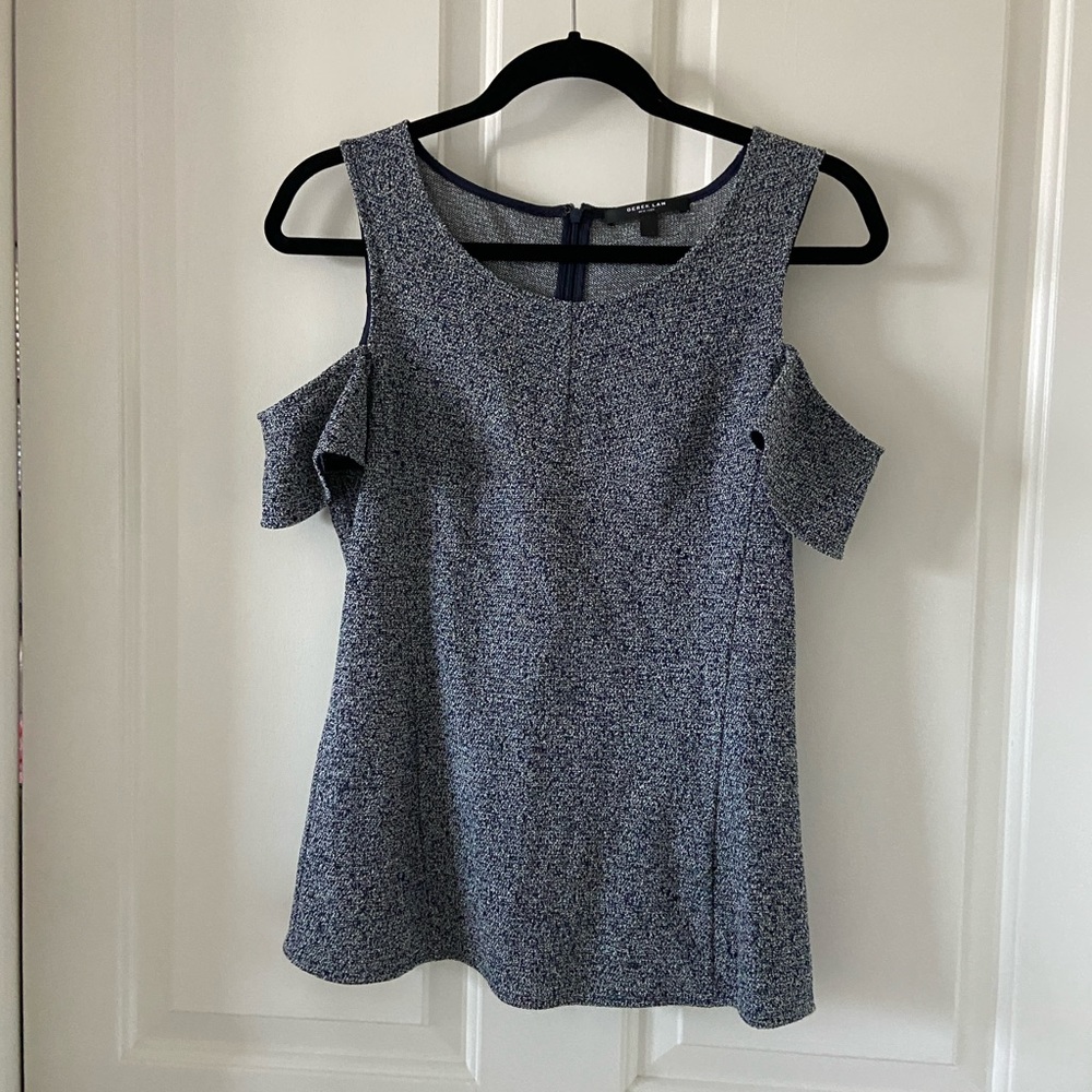 Derek Lam 10 Crosby Off The Shoulder  Tank Top Size Small 2 Gray $212